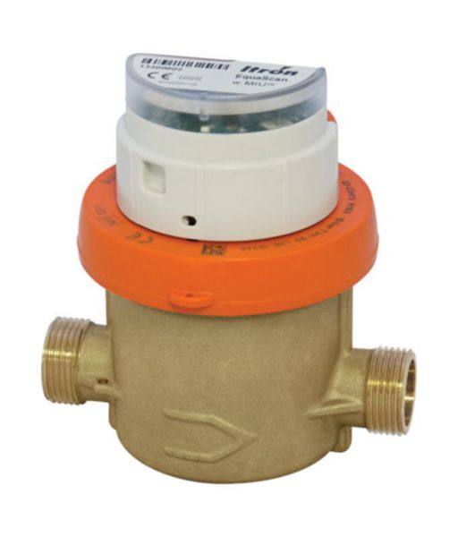 Compteur divisionnaire volume AQUADIS+  PE EC lg 110 dn15 20x27 - émetteur wireless Mbus Equascan réf:AQP15110WB160ES252