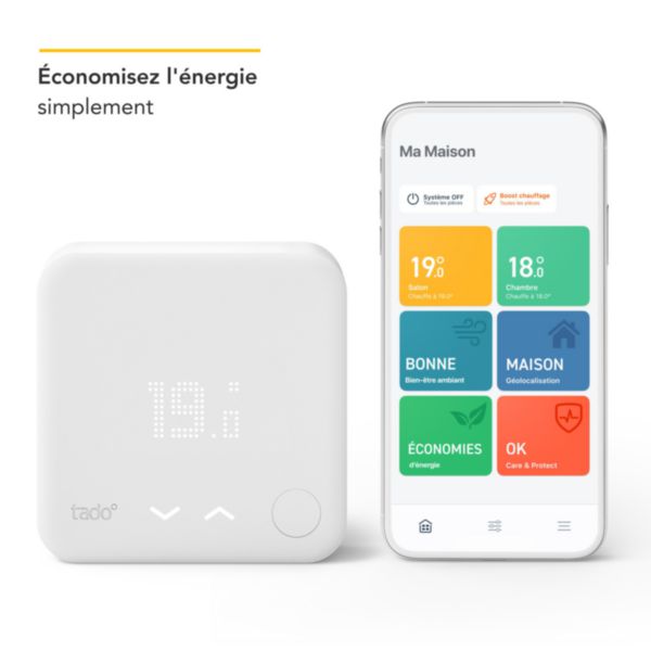 Image principale de Thermostat connecté filaire V3+ réf: V3P-SK-ST01IB01-TC-ML