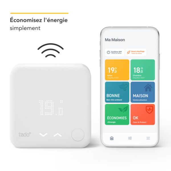 Image principale de Thermostat connecté sans fil V3+ réf: V3P-SK-WTS01WRB01IB01-TC-EU