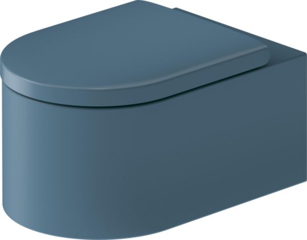 Cuvette suspendue Millio 570 mm coloris intérieur blanc brillant coloris extérieu bleu salon mat surface lisse Réf.250409FB00
