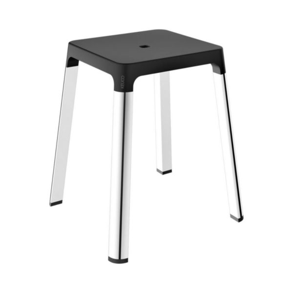 Tabouret de douche chromé/noir Réf. 35092010037