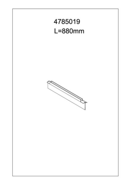 Joint bas pour paroi ALTERNA CONCERTO, 863mm recoupable translucide