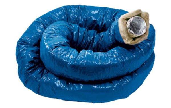 Conduit souple aluminium renforcé calorifugé - Diamètre 80 mm - Epaisseur isolant 25 mm - Longueur 10 m réf: 427778