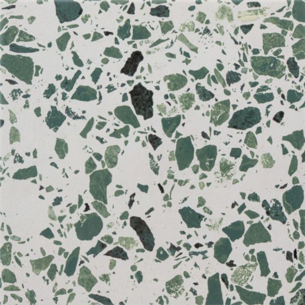 Grès cérame émaillé Barwolf Flakes Emerald green 18,5 x 18,5 cm Réf. KE-17076