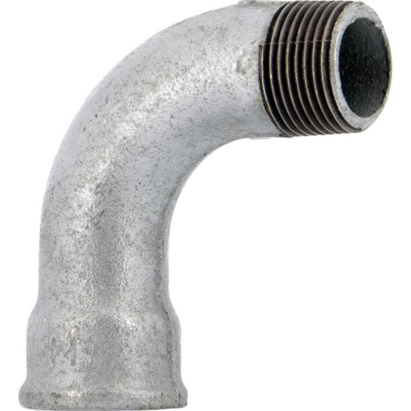 Courbe 90° fonte malléable galvanisée 1 mâle-femelle 40x49 réf.001040G