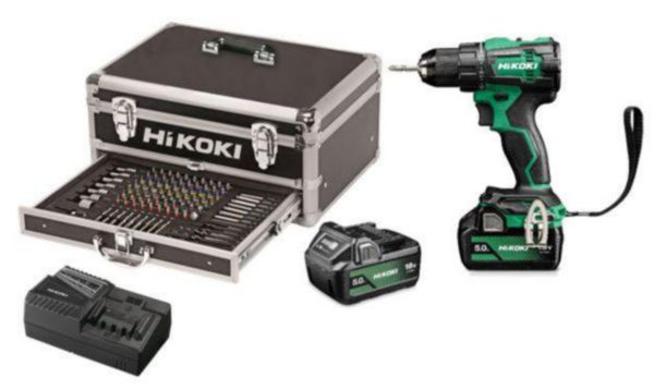 Kit perceuse percussion Brushless 70Nm 18V 5,0h en coffret Alu avec tiroir 100 accessoires vissage/perçage Réf. KC18DVEZ