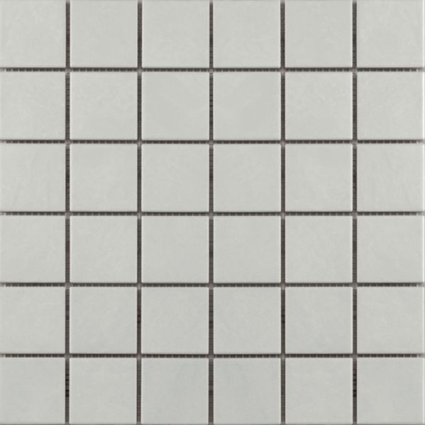Grès cérame émaillé Arte Deco Grip blanc mosaïque 29,7 x 29,7 cm 4,7 x 4,7 cm