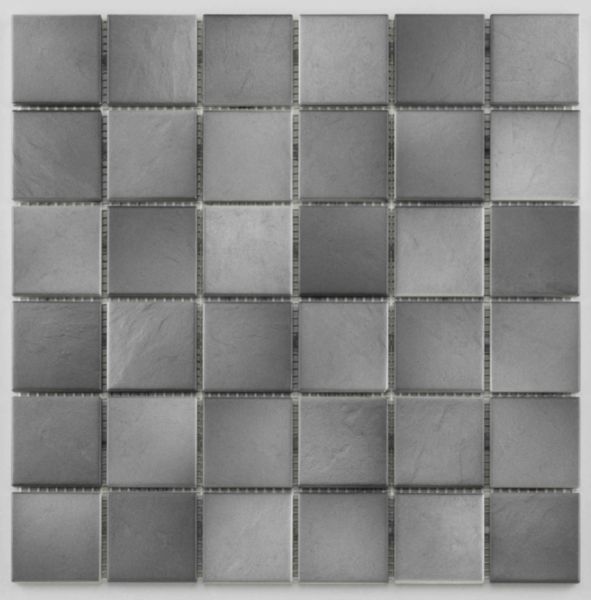 Grès cérame émaillé Arte Deco Grip mix gris mosaïque 29,7 x 29,7 cm 4,7 x 4,7 cm