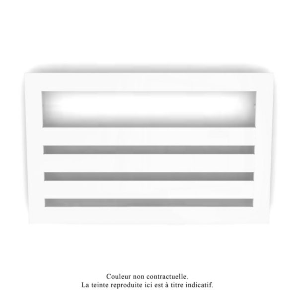 Sèche-serviettes Karena Spa eau chaude robinet en H coudé blanc, 447W (dT50), haut 595 mm, larg. 900 mm, raccordement par le bas, entraxe 50 mm centré, Blanc RAL 9016 Réf. SV-060-090