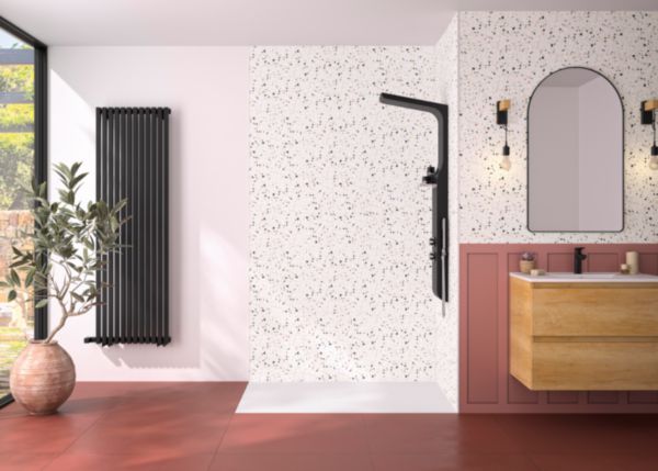 Panneau mural Kinewall Design 3 mm 150x250 terrazzo terracotta