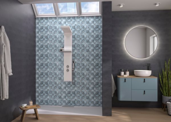 Panneau mural Kinewall Design 3 mm 125X250 enduit gris anthracite