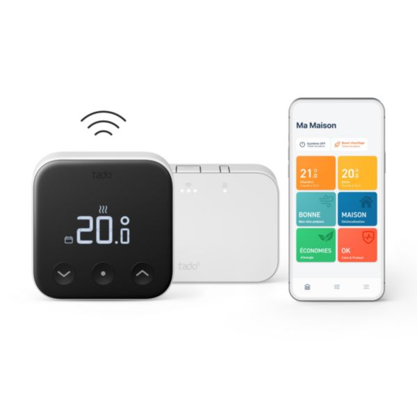 Thermostat connecté et Intelligent sans fil Kit de démarrage X avec bridge Réf. VX-WTS02-WRB02-TC-EU-00