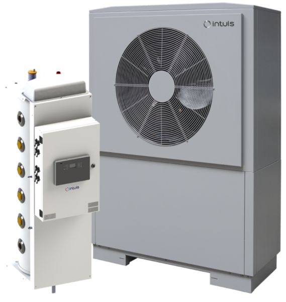 Pompe à chaleur Air/Eau HRC70 17kW monophasé + Pilote Z1 MonoPAC, monobloc, HT 70°C-R290 sans HFC, modulation étagée avec 2 compresseurs, bouteille multifonctions 78L, pré-équipé pour 1  circuit Ch ou ECS, préraccordement appoint chaudière Réf. 151433
