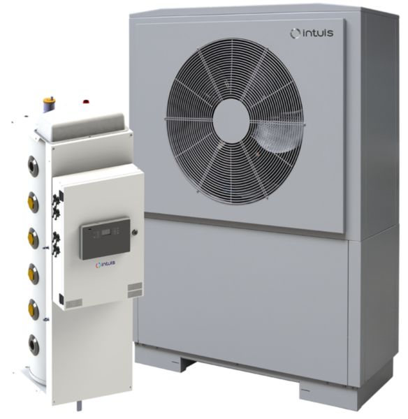 Pompe à chaleur Air/Eau HRC70 20kW triphasé + Pilote Z1 MonoPAC, monobloc, HT 70°C-R290 sans HFC, modulation étagée avec 2 compresseurs, bouteille multifonctions 78L, pré-équipé pour 1  circuit Ch ou ECS, préraccordement appoint chaudière Réf. 151449