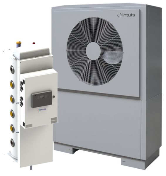 Pompe à chaleur Air/Eau HRC70 25kW triphasé + Pilote Z1 MonoPAC, monobloc, HT 70°C-R290 sans HFC, modulation étagée avec 2 compresseurs, bouteille multifonctions 78L, pré-équipé pour 1  circuit Ch ou ECS, préraccordement appoint chaudière Réf. 151459