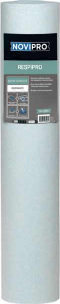 RESPIPRO bâche de protection chantier adhésive et respirante 1mx25m - NOVIPRO