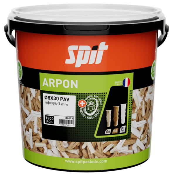 Image principale de Cheville Arpon 8x30 bidon de 350 Réf. 060128