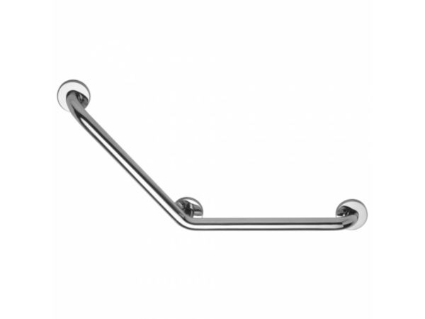 Barre d'appui coudée 135°, 3 points de fixation, tube inox poli brillant Ø 32 mm Réf. 000135