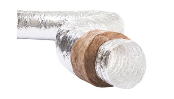 Gaine aluminium souple isolée phonique micro-perforée ECOSOFT 50 mm classée M0M1 Ø200 L. 10M Réf. 548649