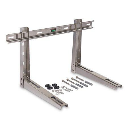 Support inox 304 pré-monté mur pliable 550mm bar niv lg 780 mm pour groupes extérieurs Réf. AS550BTNI