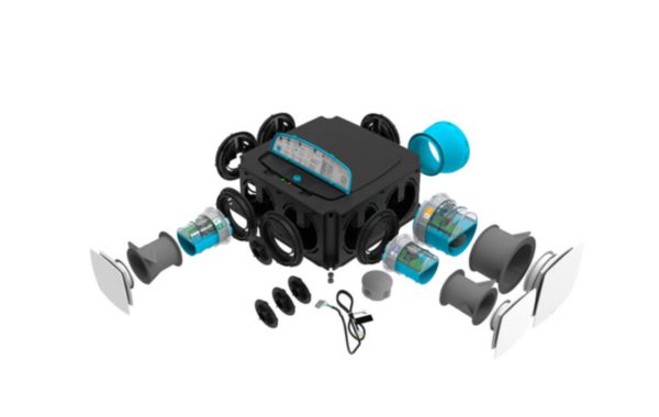 Kit VMC Hygrogenius simple flux Hygroréglable basse conso à régulation intelligente Réf. 412284