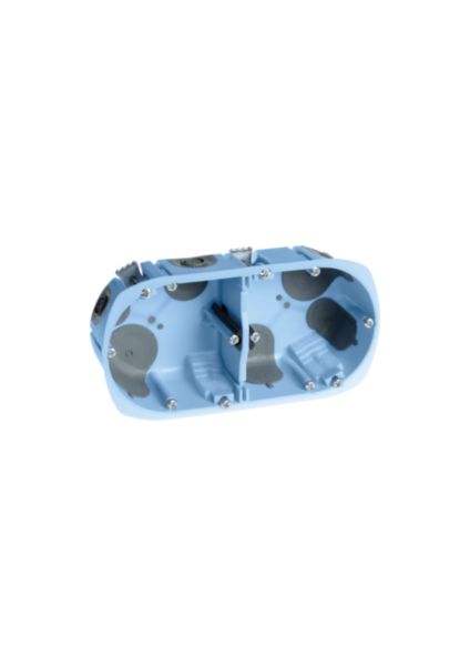 Boîte d'encastrement étanche à l'air 2 postes Diam.67mm Prof. 50mm multimatériaux (1) NOVIPRO
