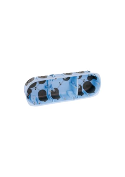 Boîte d'encastrement étanche à l'air 3 postes Diam.67mm Prof. 50mm multimatériaux (1) NOVIPRO