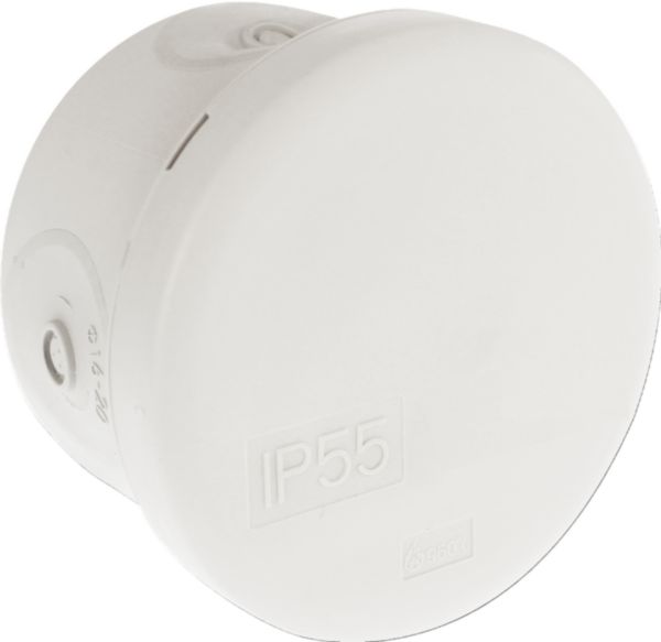 Boîte de dérivation étanche IP55  Ø60mm Prof. 40mm avec couvercle à clipser - 650°C (1) NOVIPRO