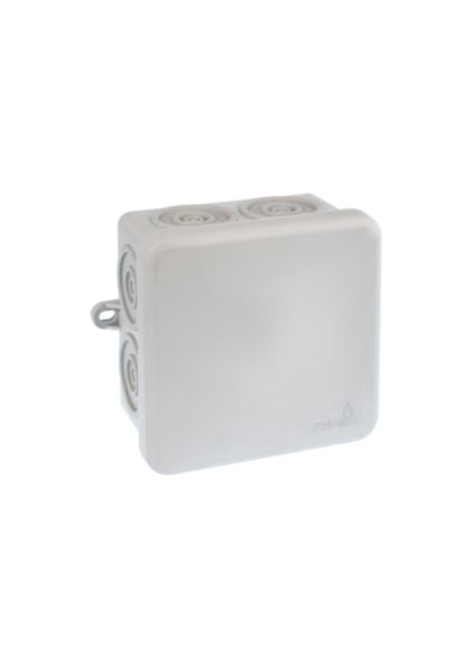 Boîte de dérivation étanche IP55  80x80mm Prof. 45mm avec couvercle à clipser - 960°C (5) NOVIPRO