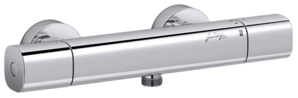 Mitigeur douche thermostatique mural July+, C3 - Économie d'eau Corps tiède Chrome Réf. E35676-9-CP