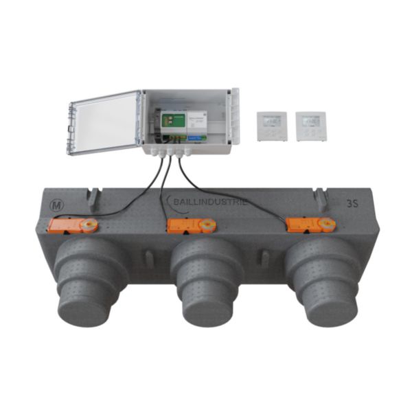 Pack de régulation à 2 zones thermostats Blancréf: PACK 2TB 3M 3S