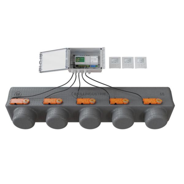 Pack de régulation à 3 zones thermostats Blanc réf: PACK 3TB 5M 5S