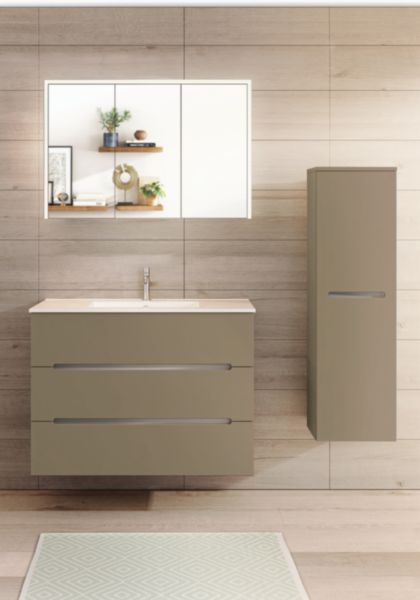 Armoire de toilette DIVINE L.100 cm finition Cappuccino mat Réf. 130902100133