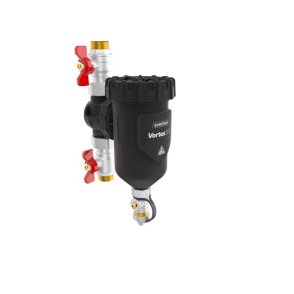 Filtre Sentinel vortex 300ML pièce T plastique vannes 3/4"M réf. V300-GRP3\4M-EXP