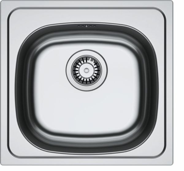 Évier 610-37 inox lisse sans vidage réf : 101.0708.058