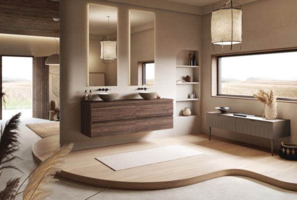 Miroir REFLET sur-mesure Rétroéclairage LED L.140 x P.2,5 x H.65 cm Réf. 900041-5400-4650