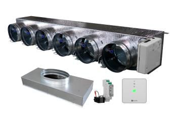 Image principale de Pack Plenum Connecté Easyzone C25 Medium IB8 Mitsubishi Elec 6x200 01M+Plenum Connecté reprise 3xC250 réf : PPC25MELBS01M6