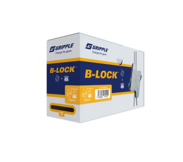 Pack de 30 galets B-Lock pour câble Ø 1,5 au 2,5 mm avec 1 bobine de 1,5 mm de longueur 50 m. Charge de travail : Ø 1,5 mm max 35 kg réf : BL1-30-1.5MM-50M