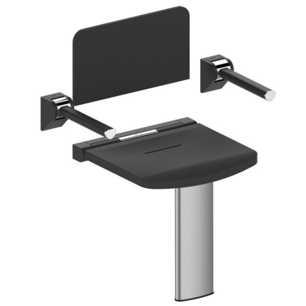 Dossier et accoudoirs pour siègne Onyx noir Réf.02820BK-LS