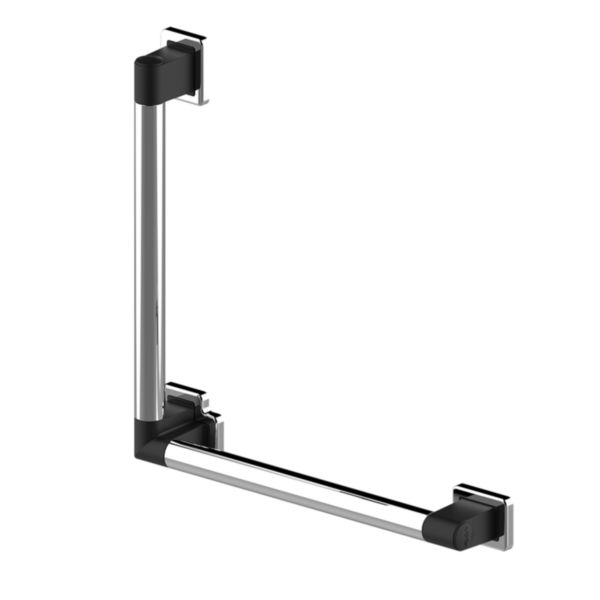 Barre coudée Rugao 90° 400 x 400 mm noir Réf.12016GR-LS