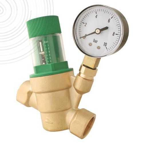 Réducteur de pression à membrane avec manomètre - FF 3/4" Réf. 104010217