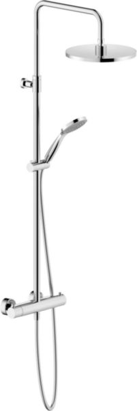 Colonne de douche thermostatique TONDA douche de tête Ø 25cm douchette a mins 1 jet Chromé réf. TD85330/54CR