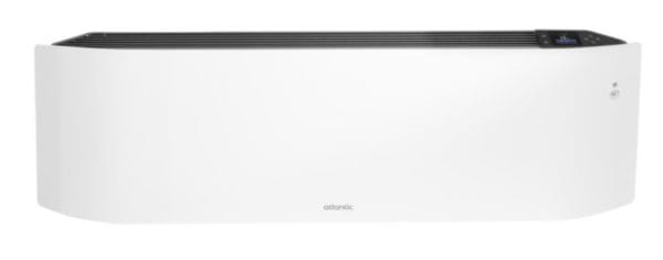 Radiateur électrique Divali  Néo Pilotage Intelligent connecté - Plinthe 1500W Blanc carat - double corps de chauffe fonte + film chauffant en façade réf : 507675