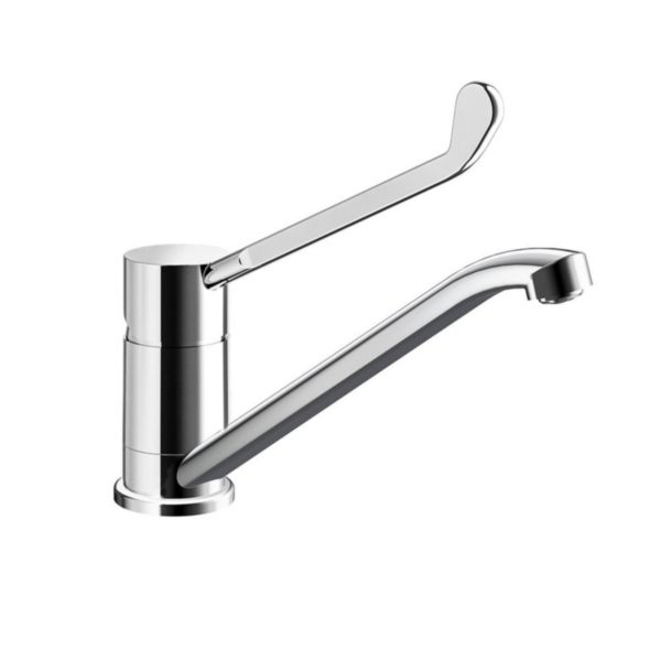 Mitigeur évier CLINIC avec poignée longue bec orientable Chromé réf. PC52151