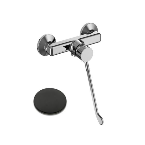 Mitigeur douche CLINIC avec poignée longue 17 cm laiton Black Mat réf. PC40113