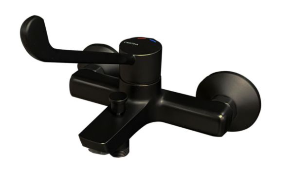 Mitigeur bain-douche CLINIC avec poignée longue 16 cm laiton Black Mat réf. PC10713