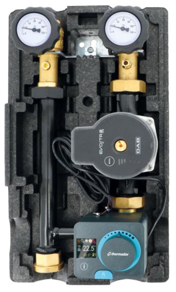Modulfit Premium chauffage et rafraîchissement régulé avec circulateur EVA265180GH et régulation RA230AC, DN 25. réf : GHM25CSPRA230AC