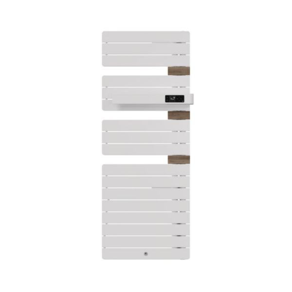 Sèche-serviettes électrique Allure 4 Classique Matd 0750W Blanc Brillant/Chêne Fluide caloporteur Technologie 3CS 1 barre de portage réf : 483255