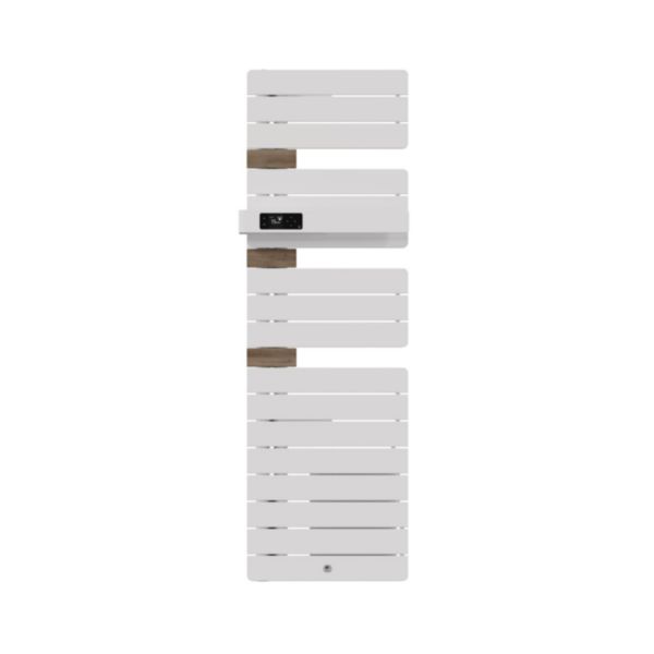 Sèche-serviettes électrique Allure 4 Classique Matg Etroit 600W électrique avec soufflerie 1000W blanc mat/Chêne Fluide caloporteur Technologie 3CS 1 barre de portage réf : 483344