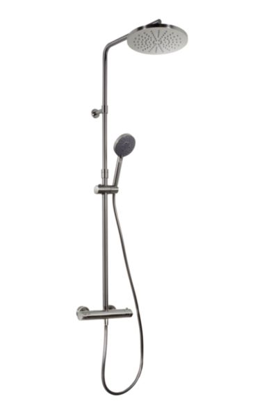 Colonne de douche Concerto 4 Alterna avec mitigeur thermostatique inox brossé